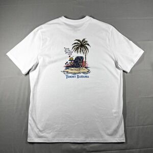 Tommy Bahama White Island Life  Crew Neck T-Shirt Medium Marlin NWT